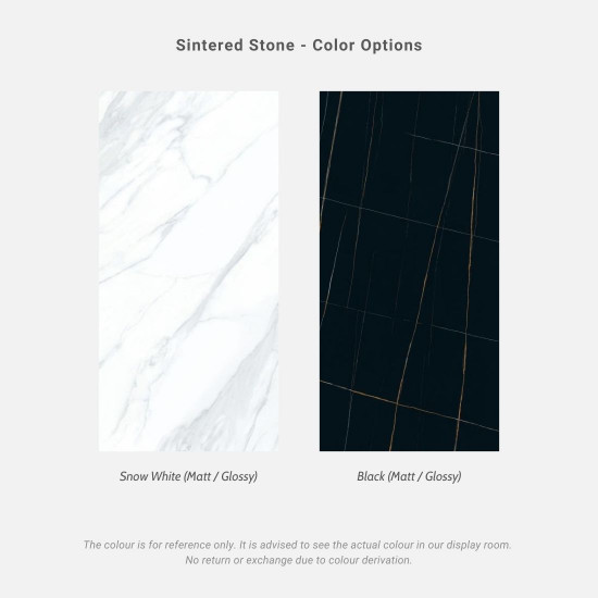 NORTON Sintered Stone Table, L130-220, Snow white NORTON Sintered Stone Table, L130-220, Snow white